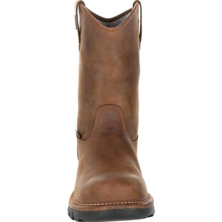 Men's Georgia Boots Eagle One Waterproof Pull On Work Boot Brown - yeehawcowboy