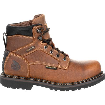 Men's Georgia Giant Revamp Steel Toe Waterproof Work Boots Brown - yeehawcowboy