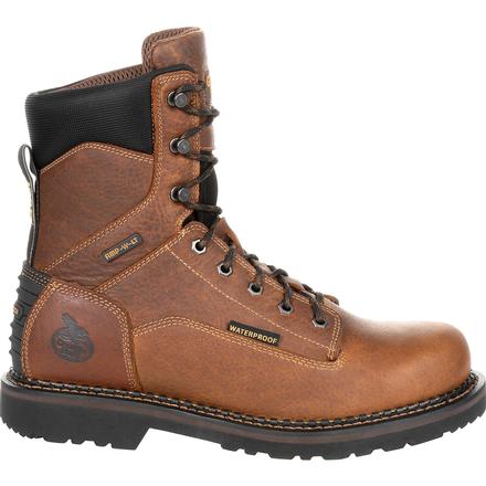 Men's Georgia Giant Revamp Waterproof Work Boots Brown - yeehawcowboy