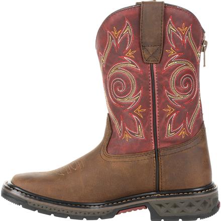 Kid's Georgia Boots Carbo-Tec Lt Little Kids Pull-On Boots Brown - yeehawcowboy