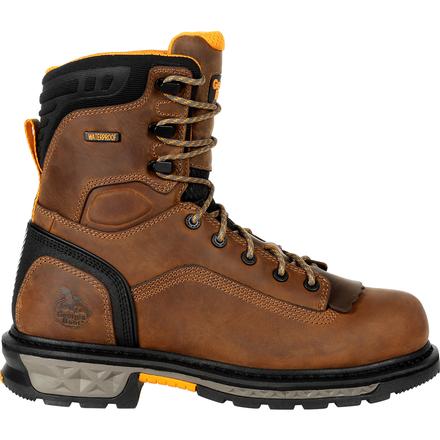 Men's Georgia Boots Carbo-Tec Ltx Waterproof Work Boots Brown - yeehawcowboy