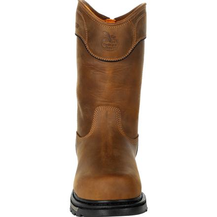 Men's Georgia Boots Carbo-Tec Ltx Waterproof Composite Toe Pull On Boots Brown - yeehawcowboy