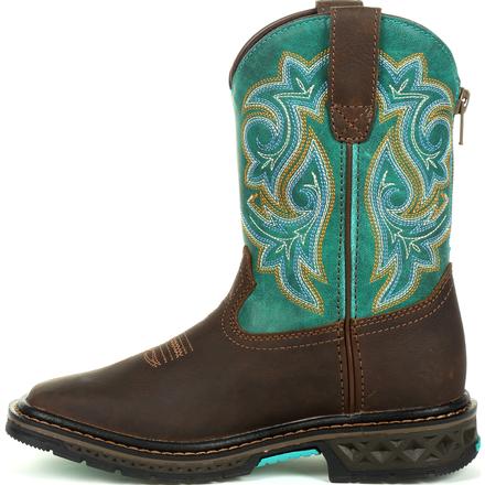 Kid's Georgia Boots Carbo-Tec Lt Little Kids Pull On Boots Brown - yeehawcowboy