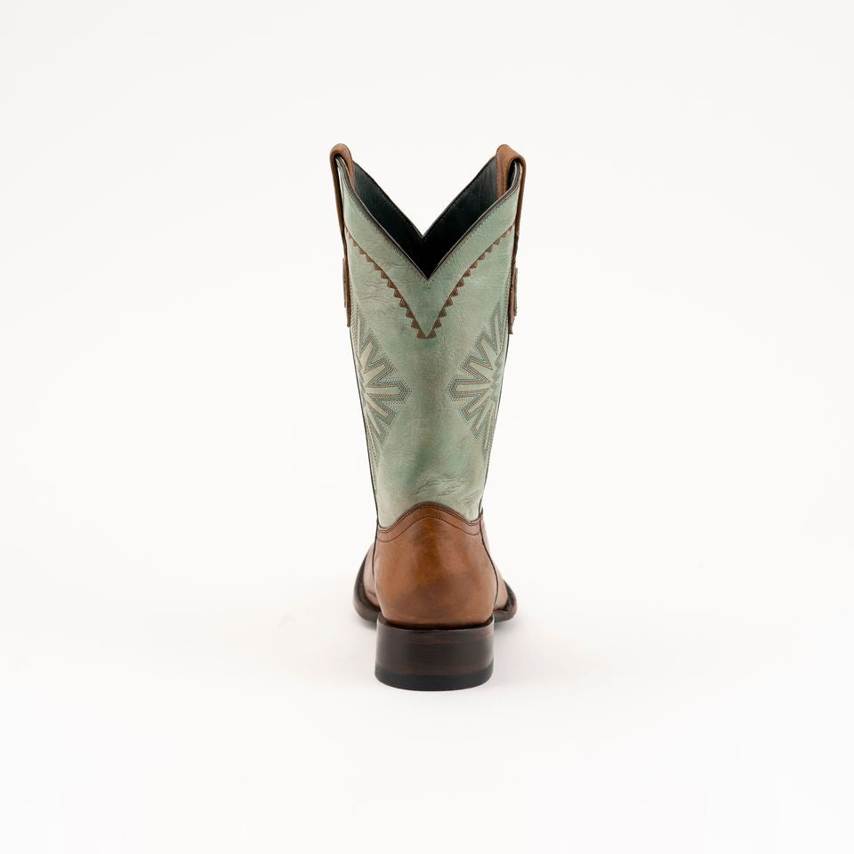 Men's Ferrini Santa Fe Leather Boots Handcrafted Brandy - yeehawcowboy