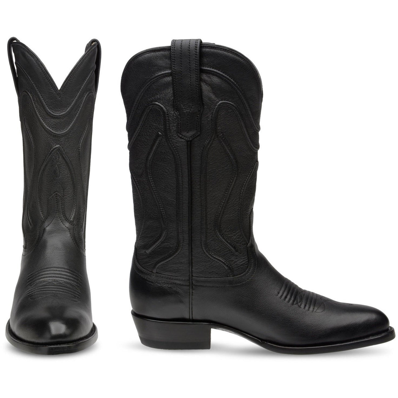 Women‚Äôs Bachesto Jayne Calfskin Boots Handcrafted Black - yeehawcowboy