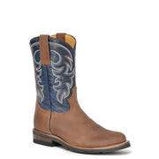 Men's Roper Rowdy Leather GEO Sole Boots Handcrafted Tan - yeehawcowboy
