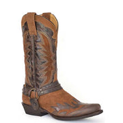 Men's Stetson Outlaw Wings Boots Handcrafted Brown - yeehawcowboy