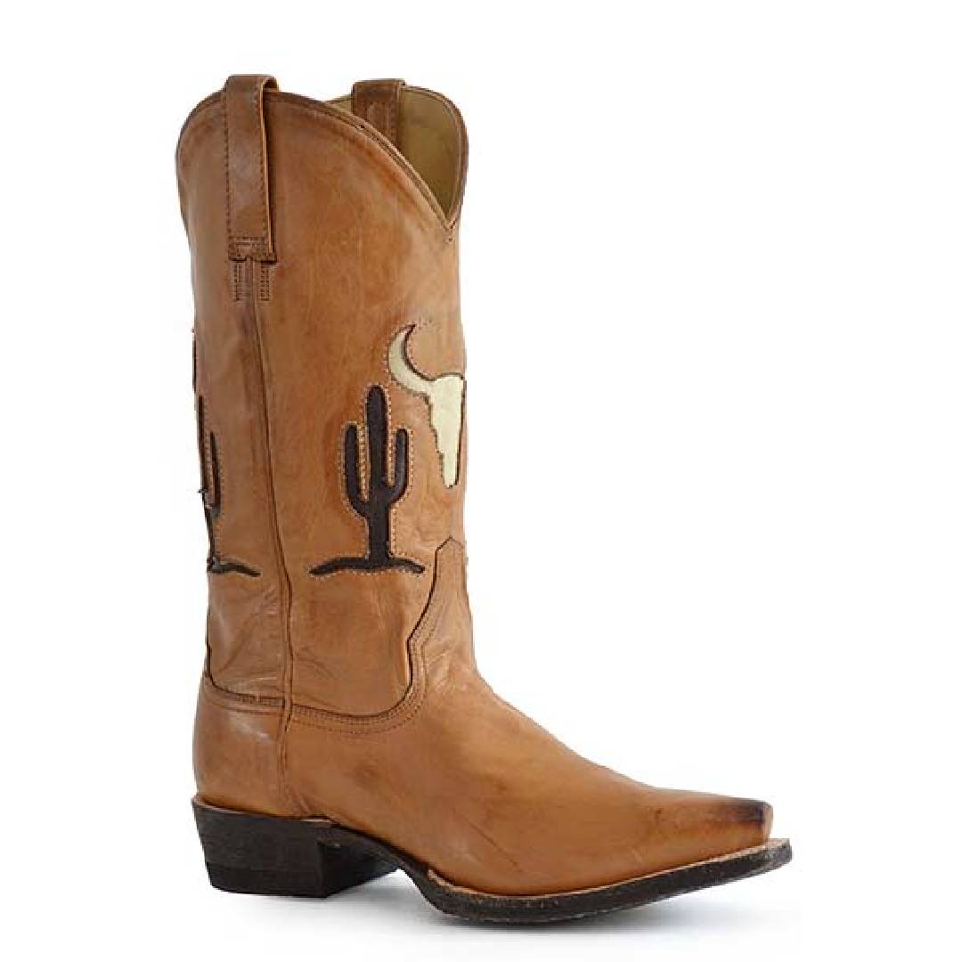 Women's Stetson Tucson Boots Handcrafted Tan - yeehawcowboy