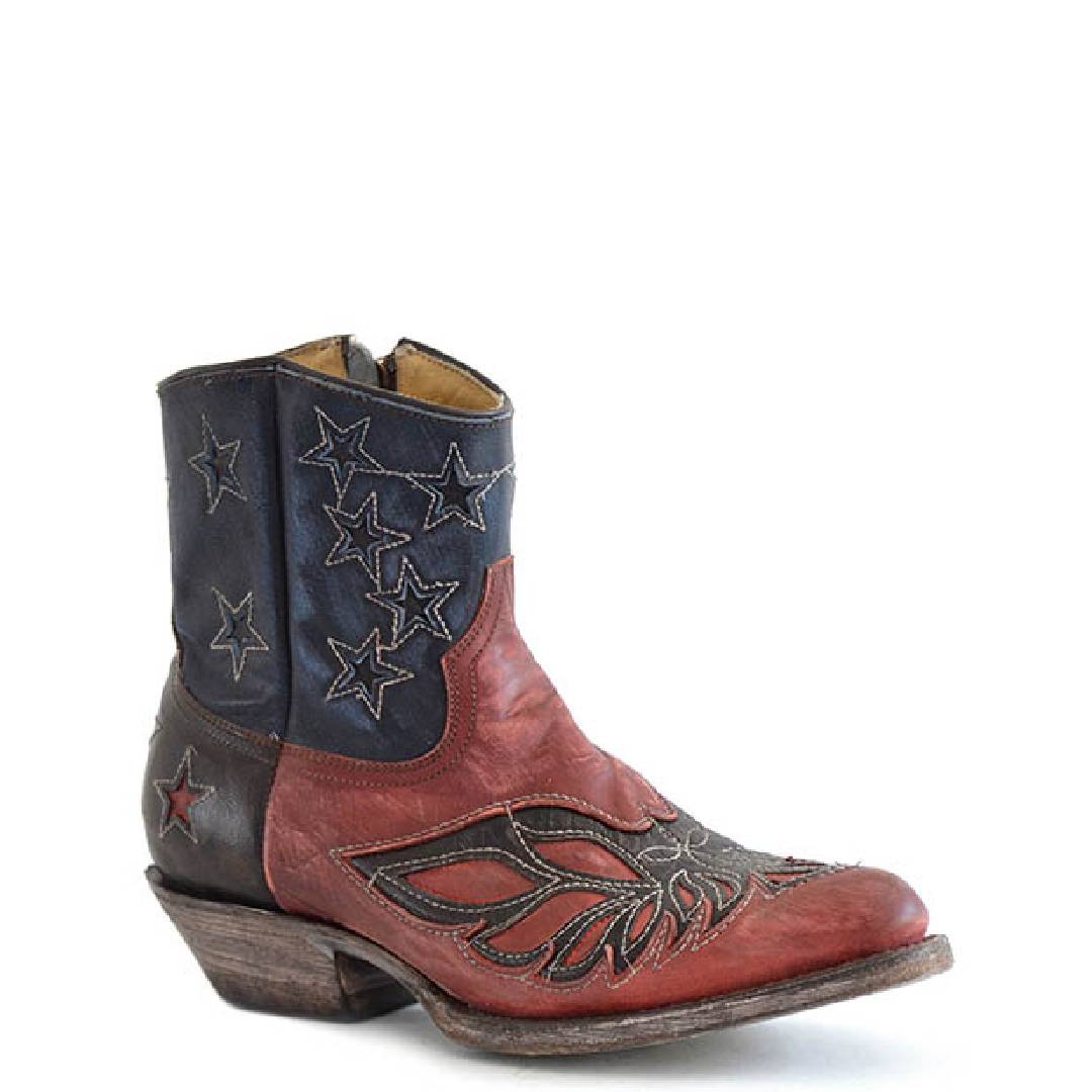 Women's Stetson Birdie Boots Handcrafted Blue - yeehawcowboy
