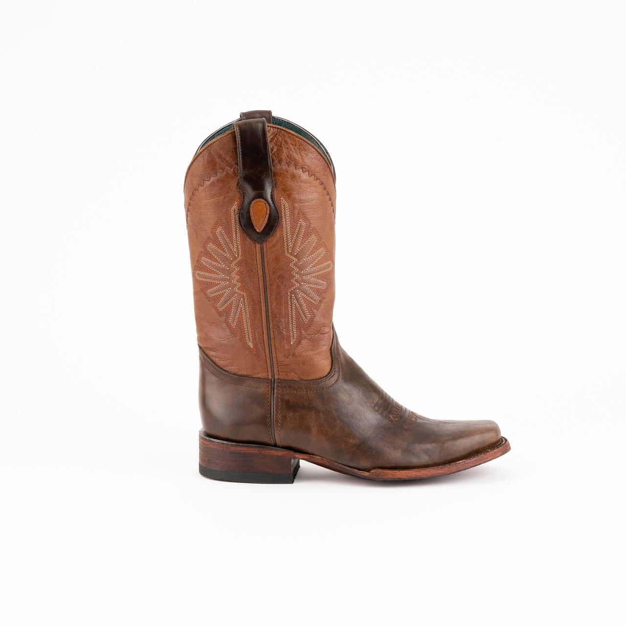 Men's Ferrini Santa Fe Leather Boots Handcrafted Chocolate - yeehawcowboy