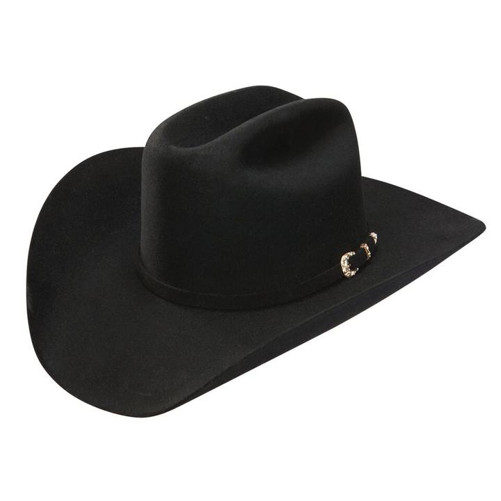 6x Stetson Palacio Felt Cowboy Hat Black - yeehawcowboy