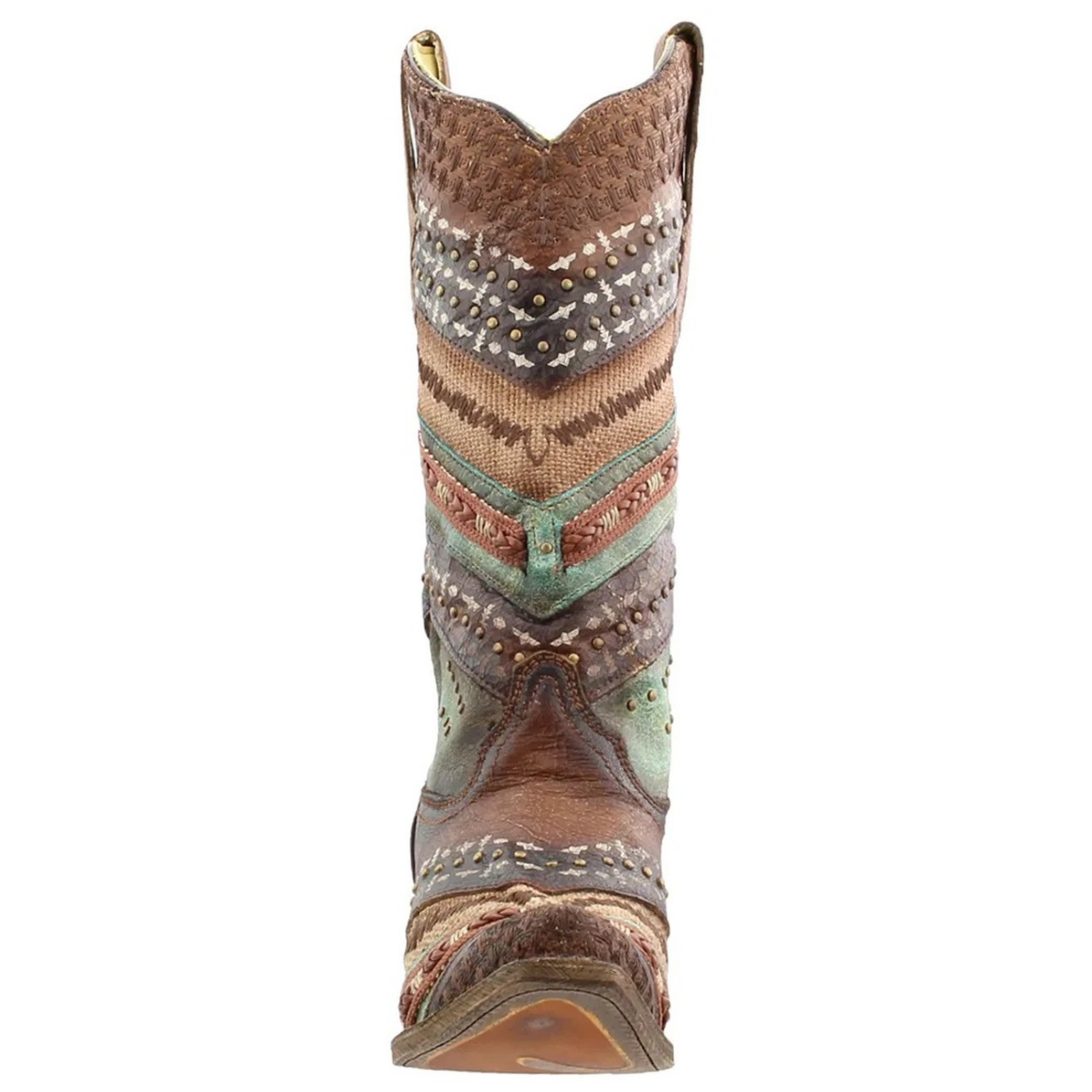 Women‚Äôs Corral Western Festival Boots Handcrafted Brown & Turquoise - yeehawcowboy