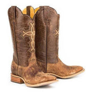 Men's Tin Haul Ichthys Aroundus Boots With 4:13 Sole Handcrafted Brown - yeehawcowboy