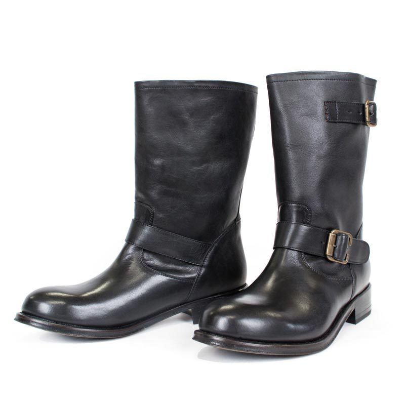Women‚Äôs Alcalas Robert Leather Boots Handcrafted Black - yeehawcowboy
