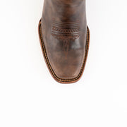Men's Ferrini Santa Fe Leather Boots Handcrafted Chocolate - yeehawcowboy