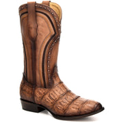 Men's Corral Alligator Exotic Boots Handcrafted Almond - yeehawcowboy