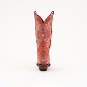 Women's Ferrini Bella Leather Boots Handcrafted Red - yeehawcowboy