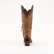 Women's Ferrini Tessa Leather Boots Handcrafted Brown - yeehawcowboy