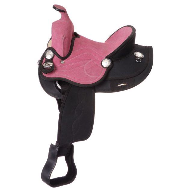 King Series Youth Synthetic Round Skirt Competition Saddle Option for Package - yeehawcowboy