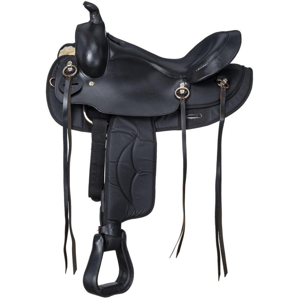 King Series Synthetic Gaited Round Skirt Trail Saddle Option For Package - yeehawcowboy