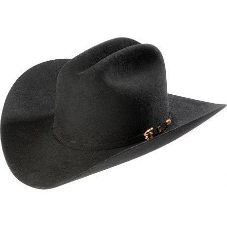 8x Larry Mahan El Tigre Fur Felt Cowboy Hat Black - yeehawcowboy