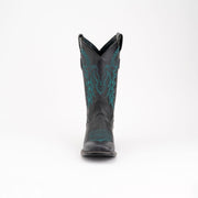 Men's Ferrini Blaze Leather Boots Handcrafted Black - yeehawcowboy