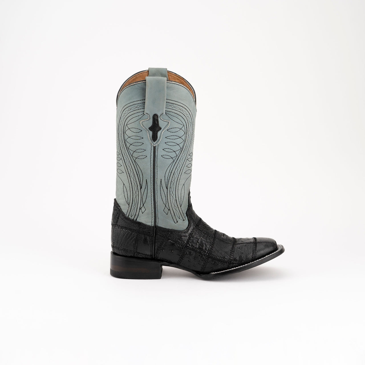 Men's Ferrini Pinto Ostrich Boots Handcrafted Black - yeehawcowboy