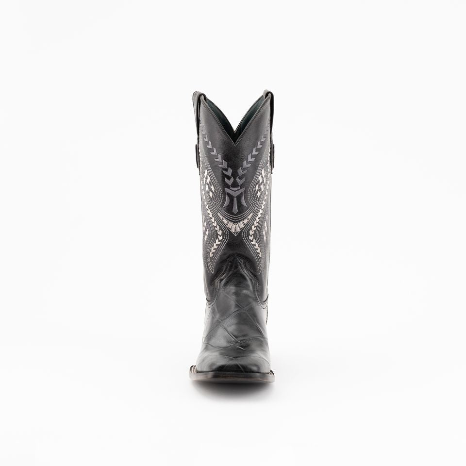 Men's Ferrini Jesse Alligator Print Boots Handcrafted Black - yeehawcowboy