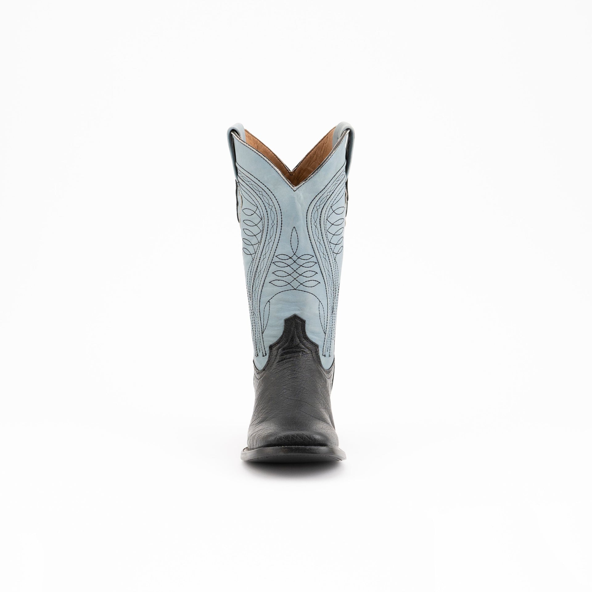 Men's Ferrini Morgan Smooth Ostrich Boots Handcrafted Black - yeehawcowboy