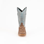 Men's Ferrini Bronco Pirarucu Print Boots Handcrafted Brown - yeehawcowboy