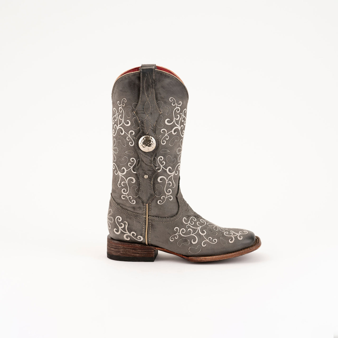 Women's Ferrini Bella Leather Boots Handcrafted Smoke - yeehawcowboy