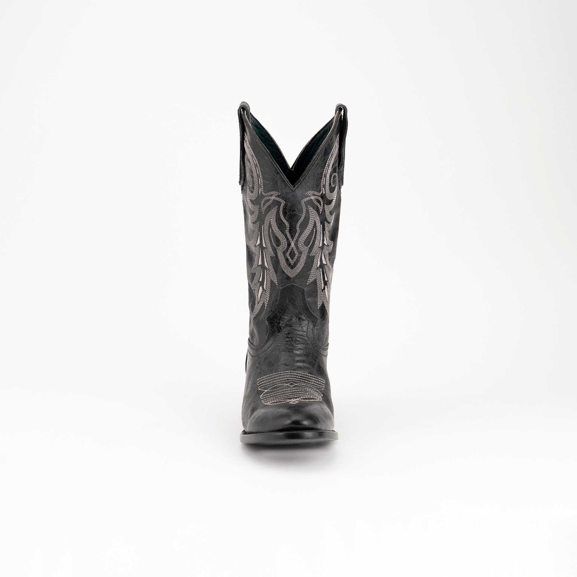 Men's Ferrini Remington Leather Boots Handcrafted Black - yeehawcowboy