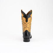 Men's Ferrini Nash Ostrich Leg Boots Handcrafted Black - yeehawcowboy