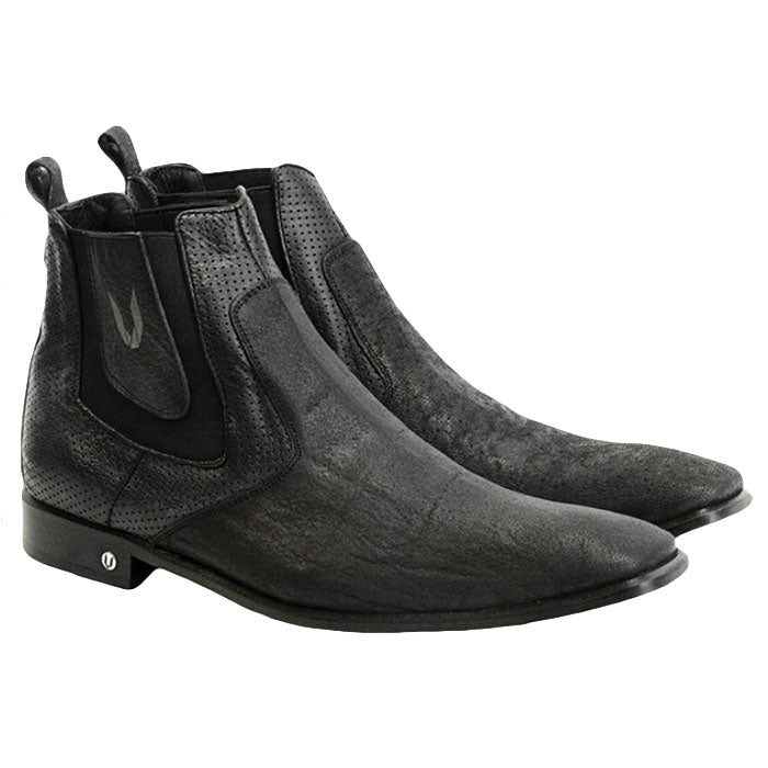 Men's Vestigium Genuine Catshark Chelsea Boots Handcrafted Black - yeehawcowboy