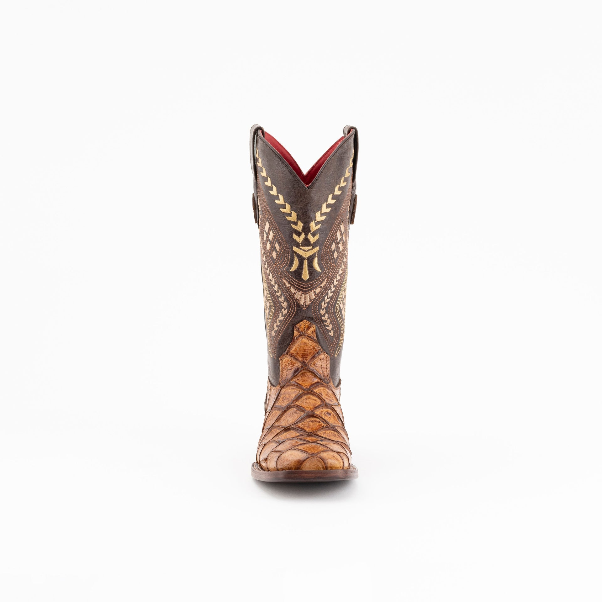 Women's Ferrini Bronco Pirarucu Print Boots Handcrafted Cigar - yeehawcowboy