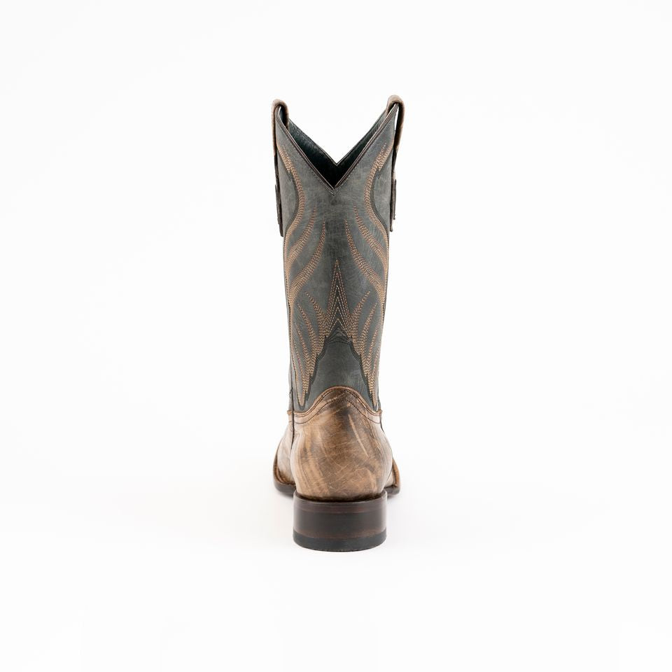 Men's Ferrini Hunter Leather Boots Handcrafted Oak - yeehawcowboy