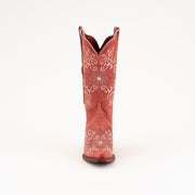 Women's Ferrini Bella Leather Boots Handcrafted Red - yeehawcowboy